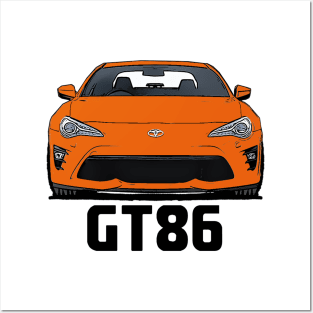 Toyota GT86/Subaru BRZ - Orange Posters and Art